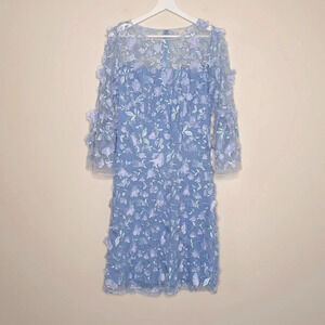 Black Label by Jax Women’s Petal Dress in Ice Blue 3-D  girlhood core feminine
